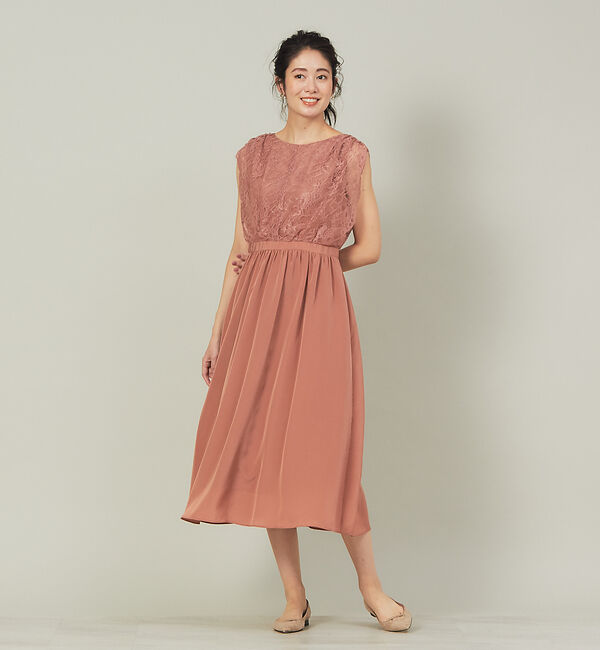 Rouge vif「レースコンビギャザーワンピース」|ワンピース|