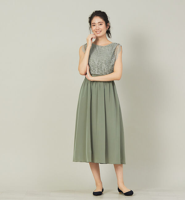 Rouge vif「レースコンビギャザーワンピース」|ワンピース|