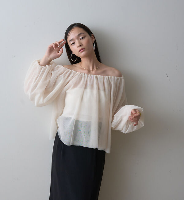 Rouge vif「【一部店舗限定】3wayオフショルチュールブラウス」|シャツ・ブラウス|