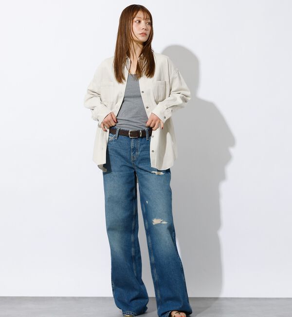 Rouge vif「【MICA&DEAL /マイカアンドディール】Denim shirt / デニム」|シャツ・ブラウス|