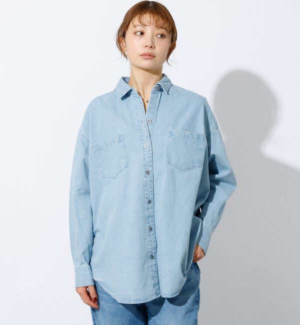 Rouge vif「【MICA&DEAL /マイカアンドディール】Denim shirt / デニム」|シャツ・ブラウス|