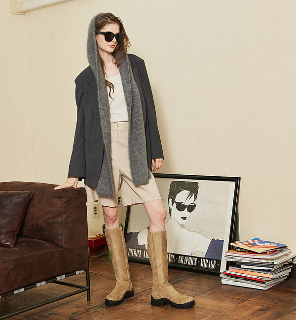 AU BANNISTER「【LAROUTE】サイドゴア ロング ブーツ」|ショートブーツ|