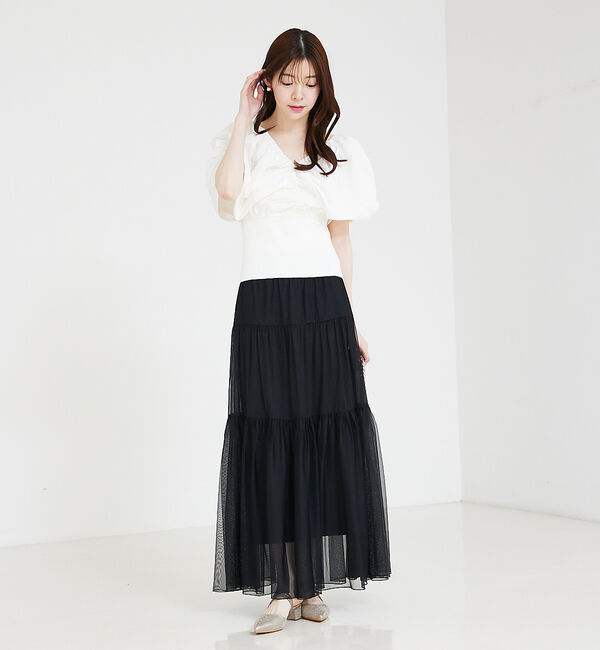 SELFIST「ニットドッキングバルーンブラウス」|シャツ・ブラウス|