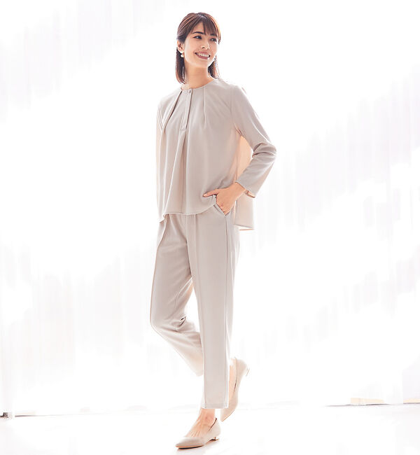 abahouse mavie「カットジョーゼットイージーテーパードパンツ」|その他|