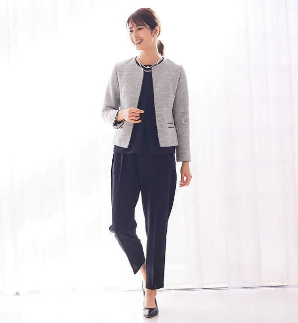 abahouse mavie「カットジョーゼットイージーテーパードパンツ」|その他|