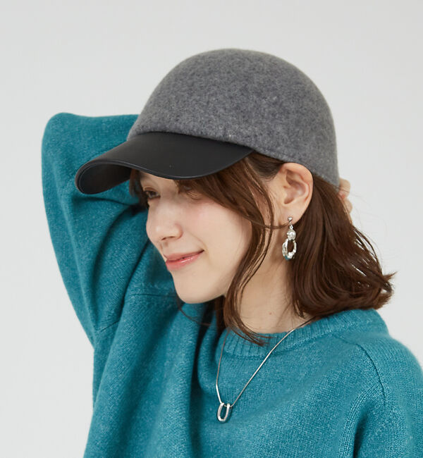 abahouse mavie「フェルトコンビキャップ」|その他|グレー