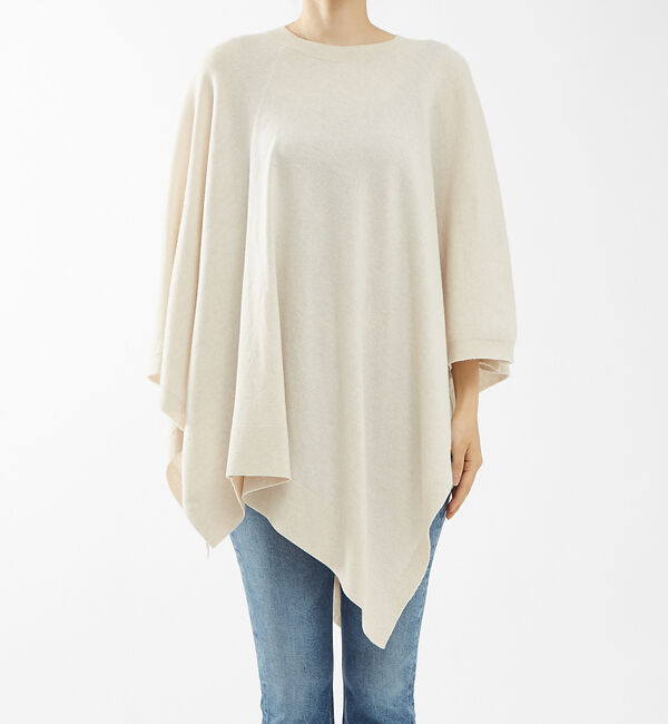 The Store by C' 「【COCUCA】カシミヤドレープニットポンチョ」|ニット・セーター|オフホワイト