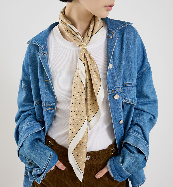 The Store by C' 「【BY MALENE BIRGER】VELIA／シルクスカーフ」|バンダナ・スカーフ|ベージュ