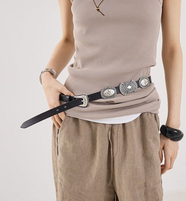 The Store by C' 「【puntovita】【WEB限定】コンチョベルト」|ベルト|ブラック