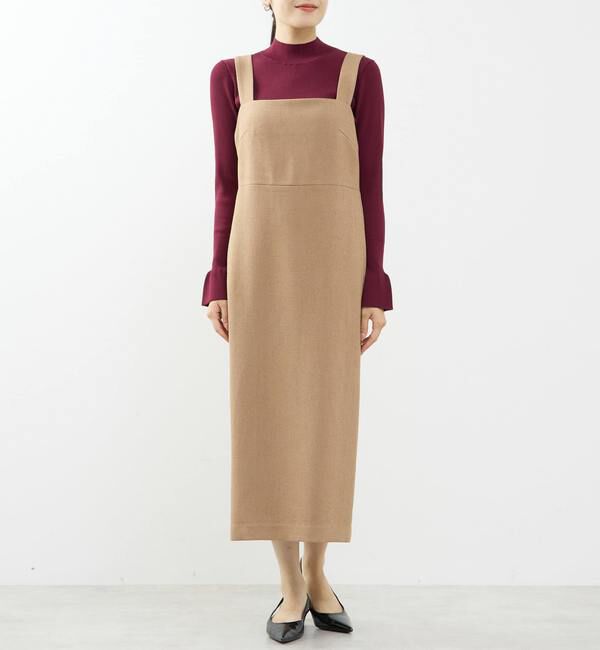 TIARA「Iラインクラシカルワンピース」|ワンピース|ベージュ