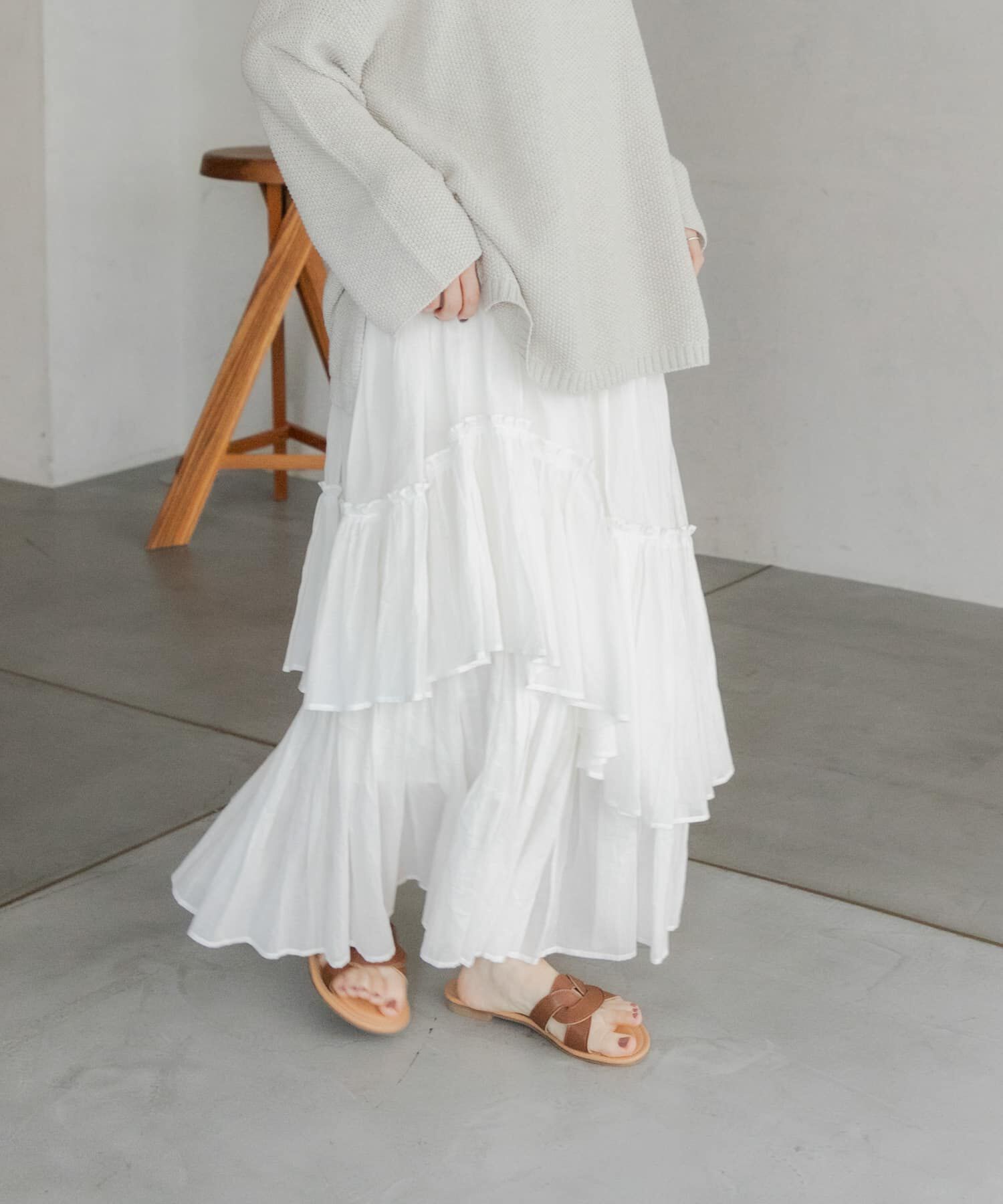 URBAN RESEARCH DOORS「ランダムティアードスカート」|スカート|