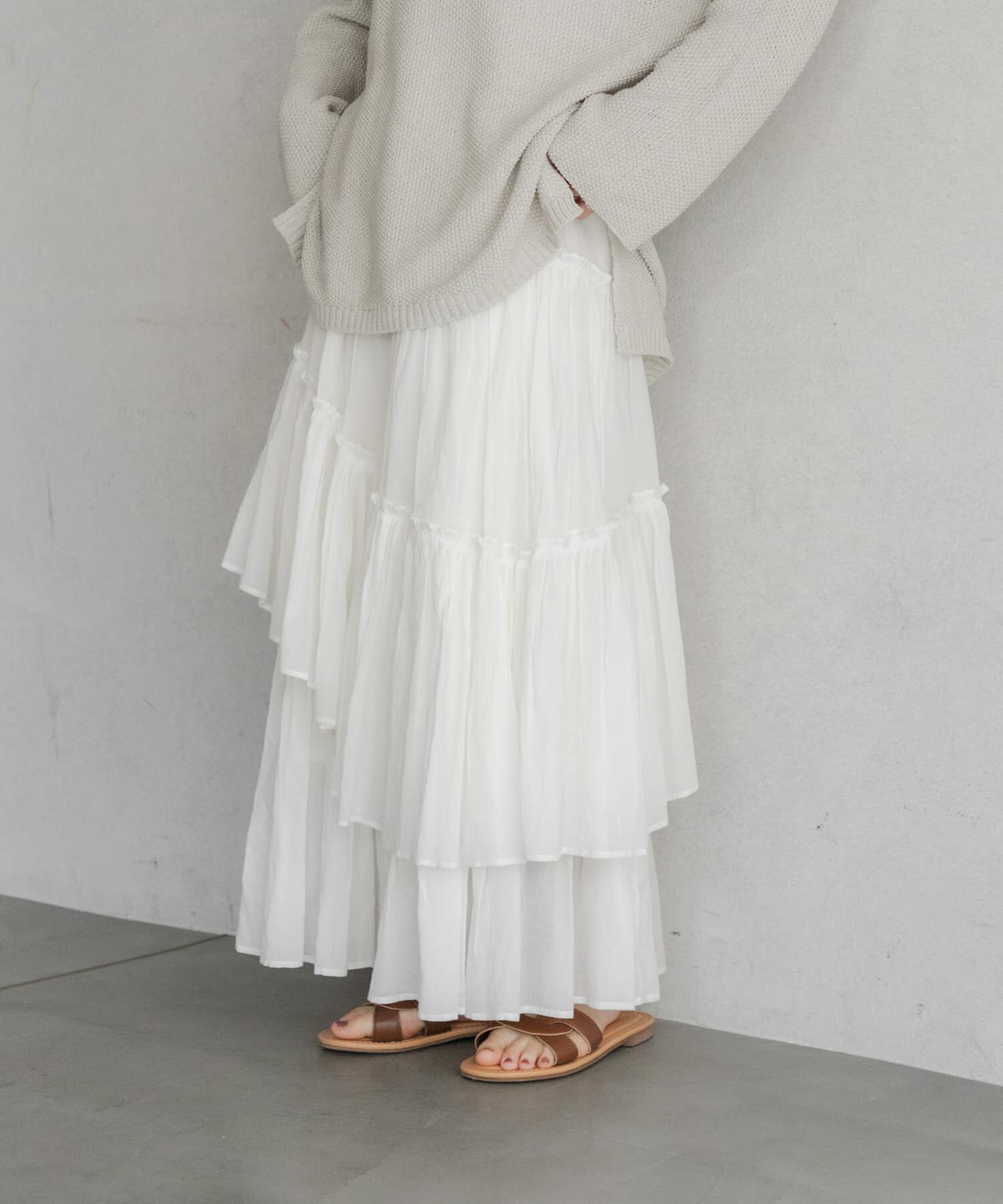 URBAN RESEARCH DOORS「ランダムティアードスカート」|スカート|