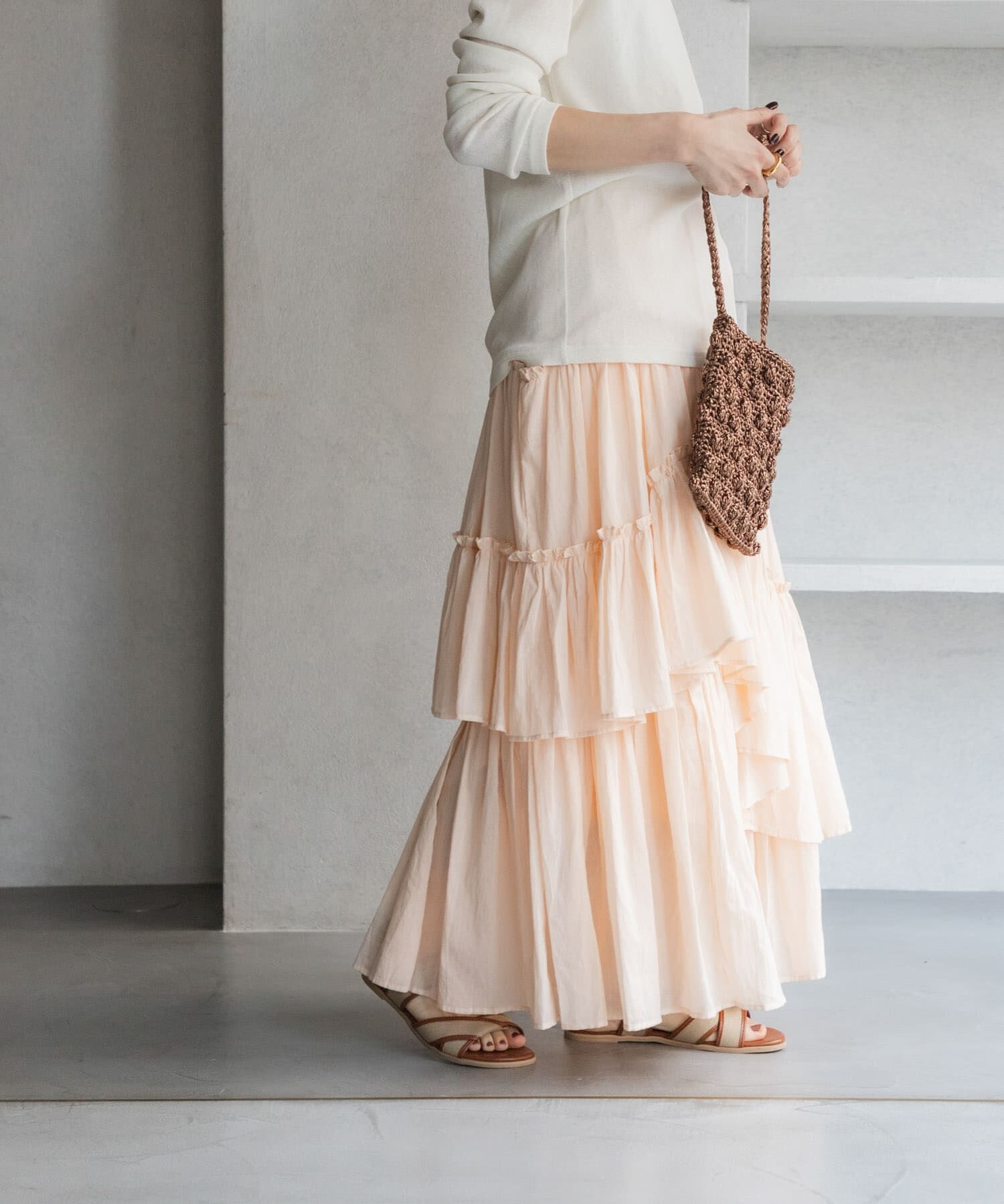 URBAN RESEARCH DOORS「ランダムティアードスカート」|スカート|