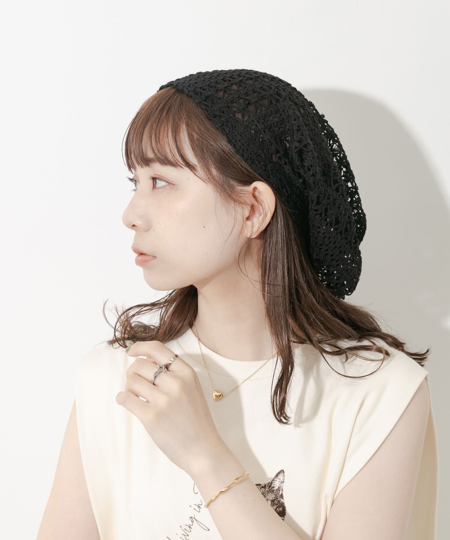 SMELLY「クロシェレースビーニー」|ニット帽|