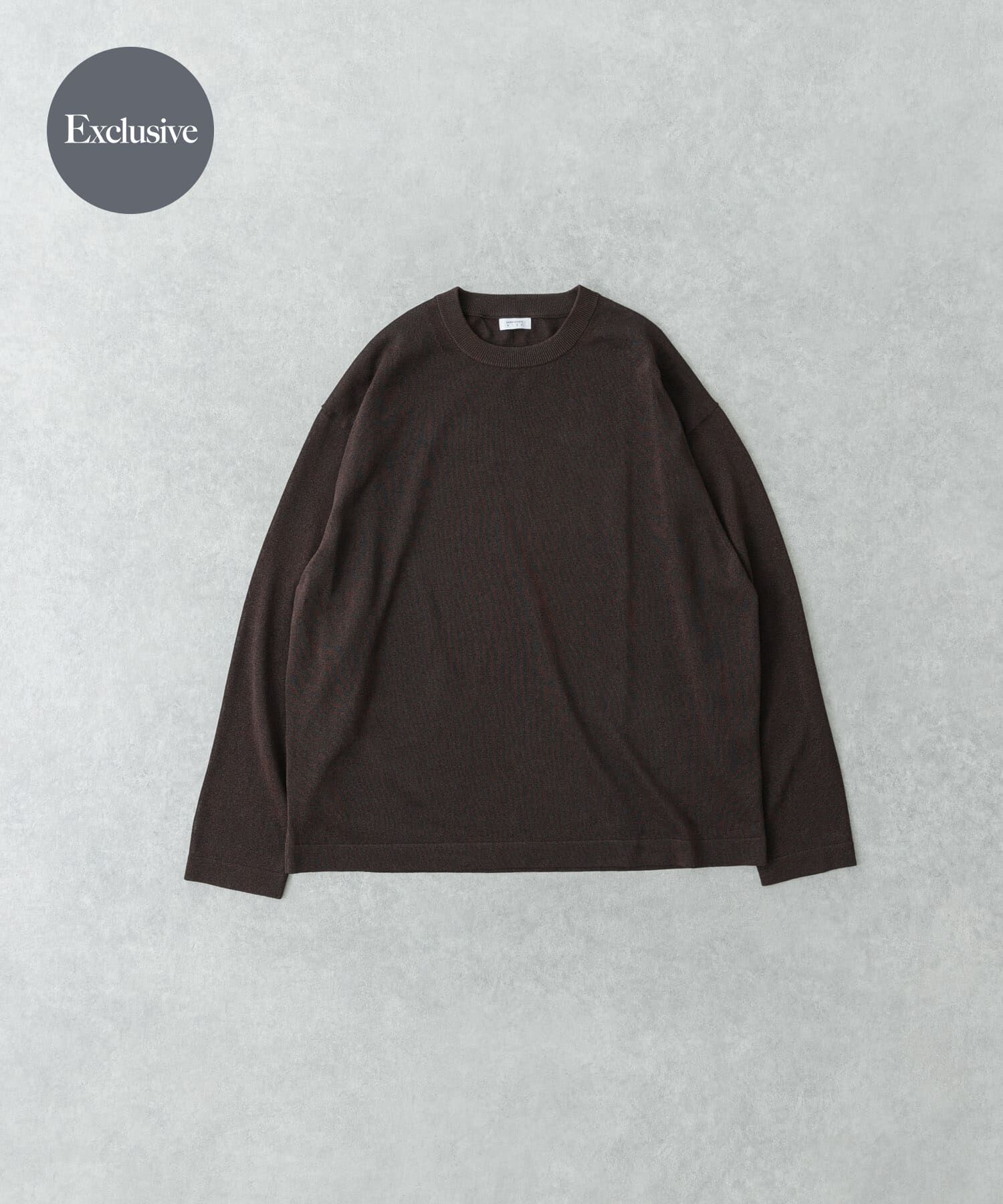 URBAN RESEARCH「『別注』crepuscule&times;UR　Washi Knit Long-Sleeve T-shirts」|ニット・セーター|ダークブラウン