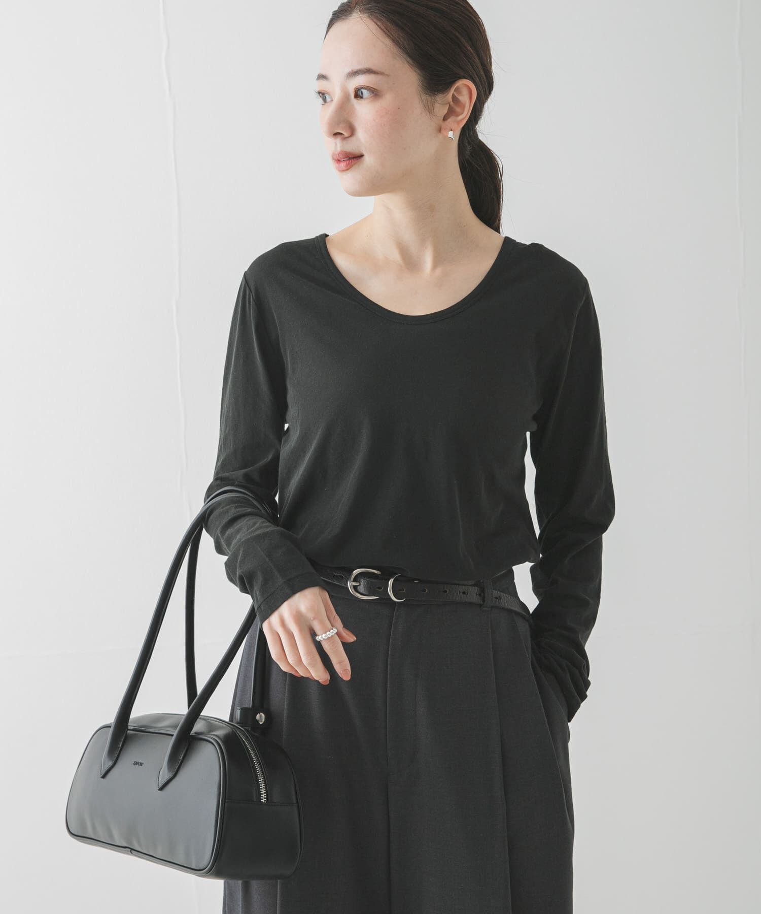 URBAN RESEARCH「2WAYシアーカットソー」|Tシャツ・カットソー|チャコールグレー