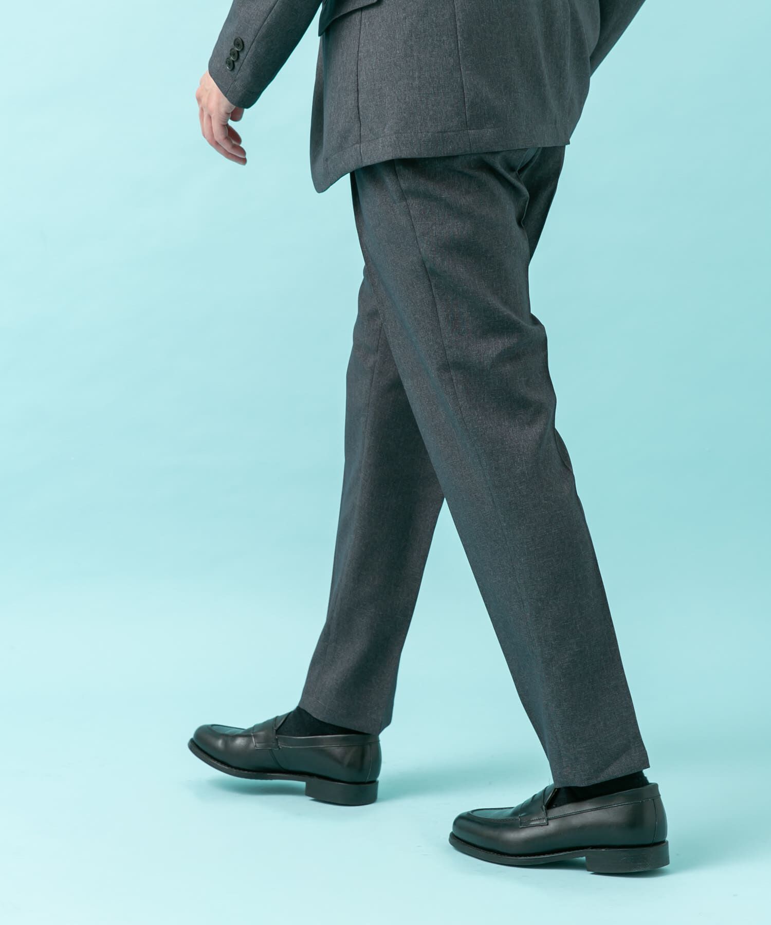 URBAN RESEARCH DOORS「LIFE STYLE TAILOR　メランジストレッチパンツ」|スラックス|グレー