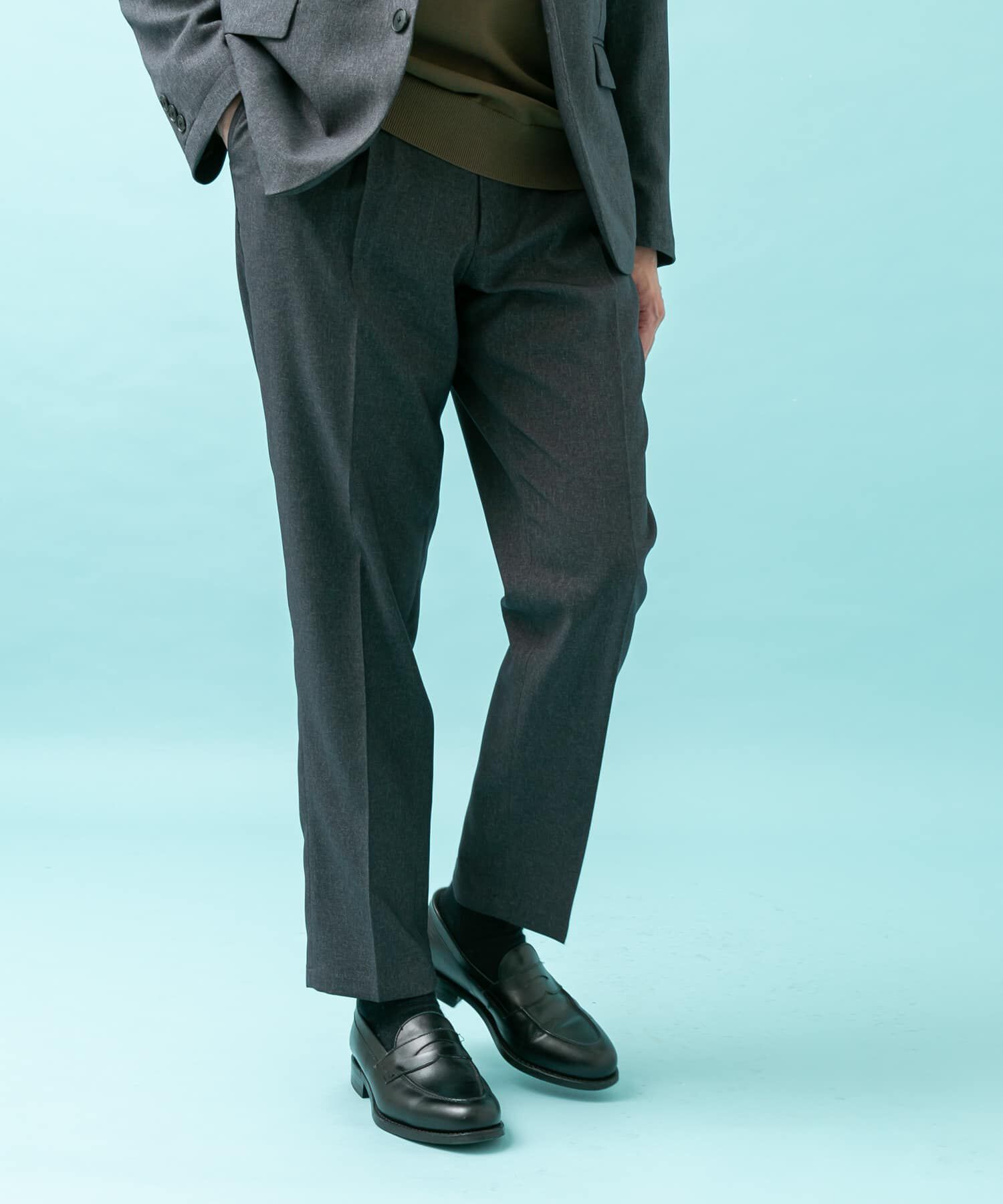 URBAN RESEARCH DOORS「LIFE STYLE TAILOR　メランジストレッチパンツ」|スラックス|