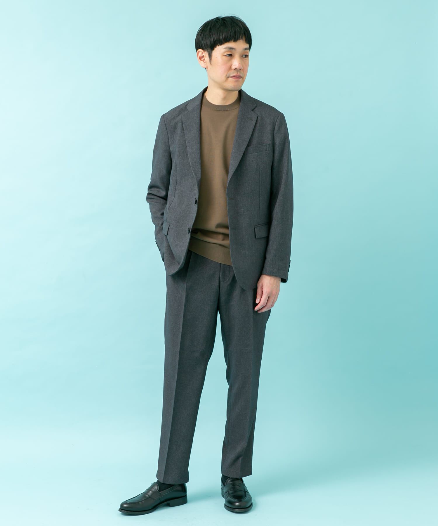 URBAN RESEARCH DOORS「LIFE STYLE TAILOR　メランジストレッチパンツ」|スラックス|