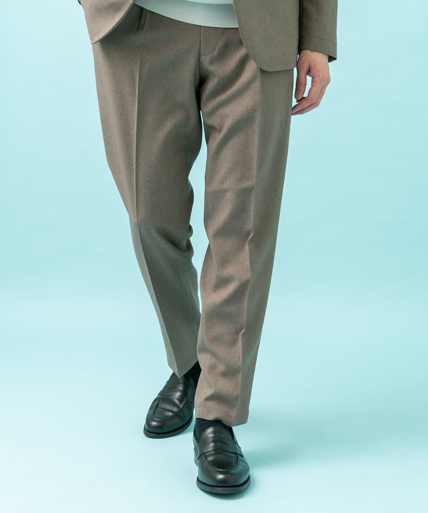 URBAN RESEARCH DOORS「LIFE STYLE TAILOR　メランジストレッチパンツ」|スラックス|ベージュ系その他