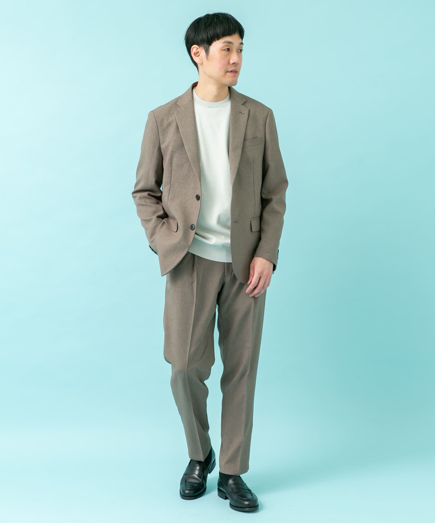 URBAN RESEARCH DOORS「LIFE STYLE TAILOR　メランジストレッチパンツ」|スラックス|