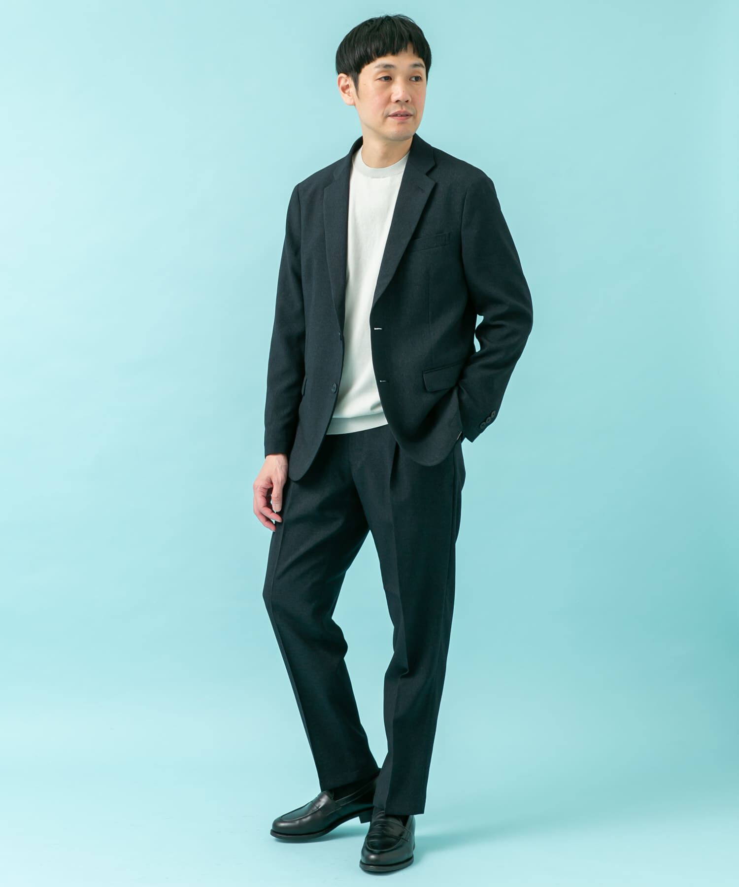 URBAN RESEARCH DOORS「LIFE STYLE TAILOR　メランジストレッチパンツ」|スラックス|