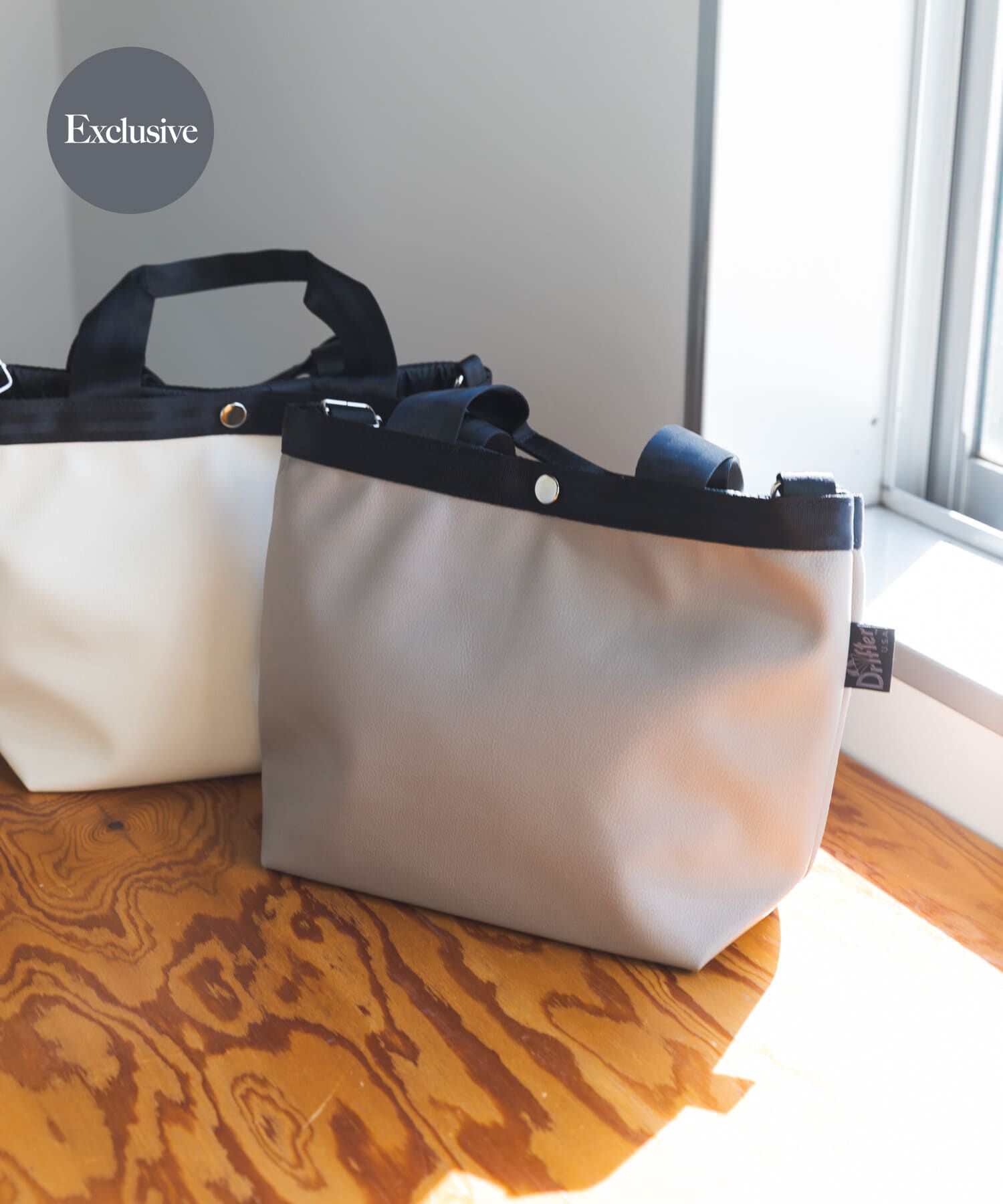 URBAN RESEARCH DOORS「『別注』DRIFTER&times;DOORS　2WAY BAG」|ハンドバッグ|ライトグレー