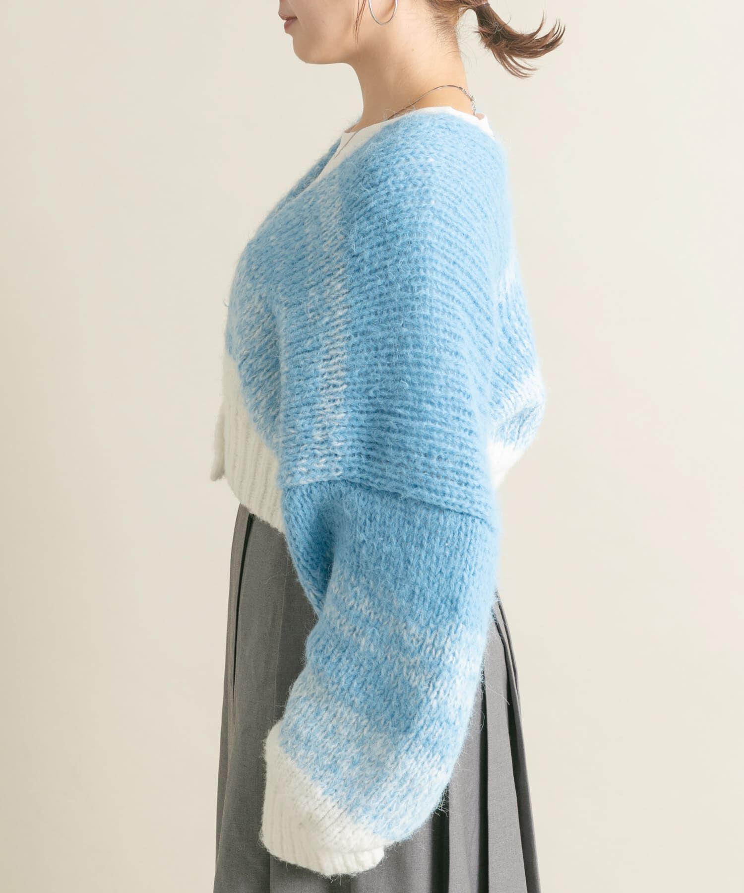  「『WEB/一部店舗限定』グラデーションショートカーディガン」|カーディガン|