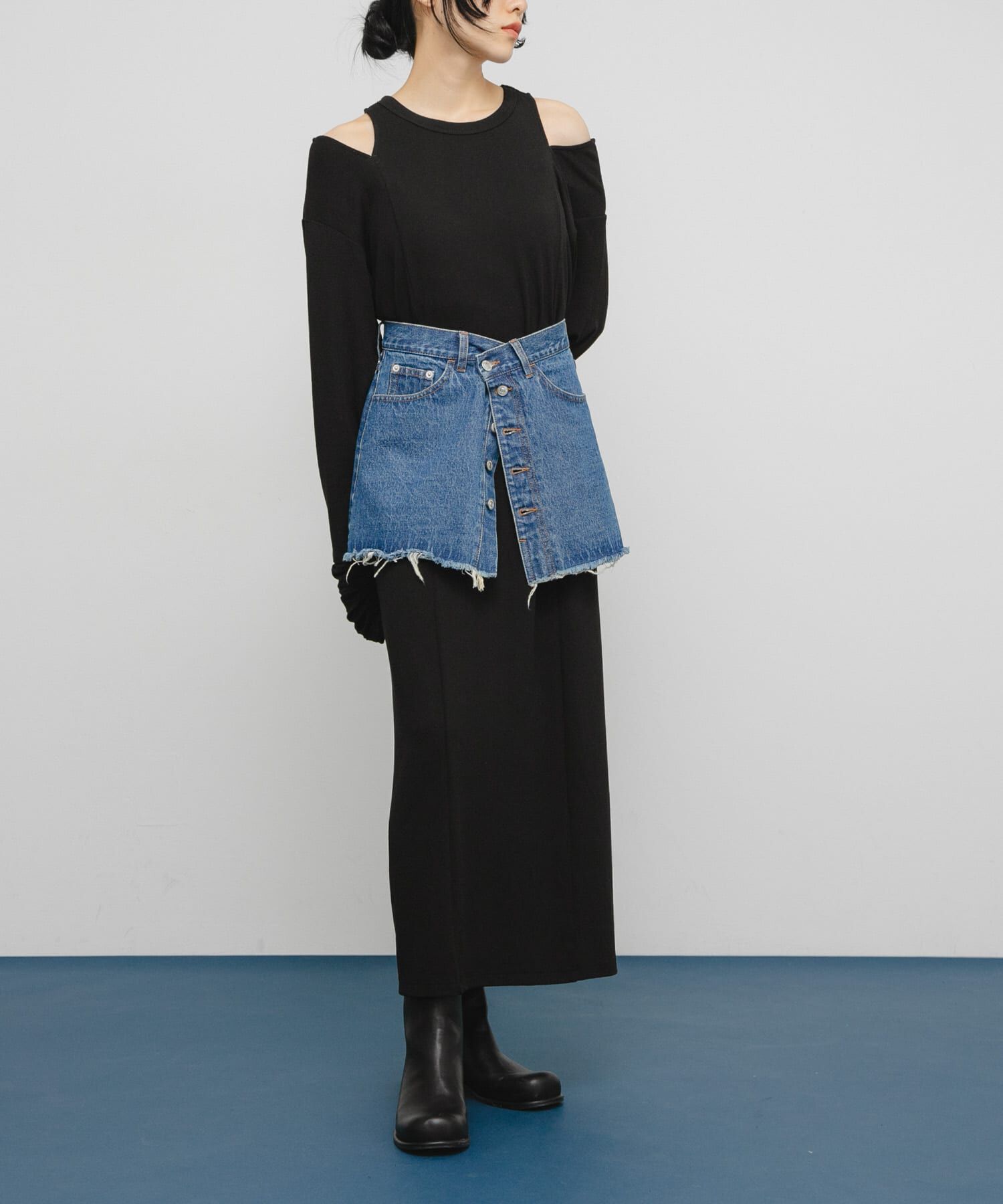  「ショルダーカットワンピース」|ワンピース|