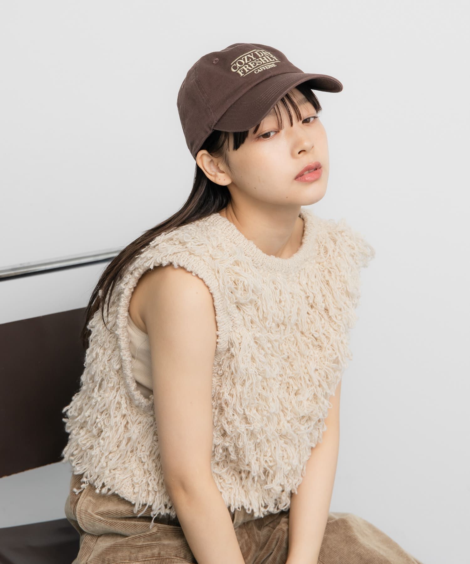  「カフェロゴエンブロイダリーCAP」|キャップ・キャスケット|