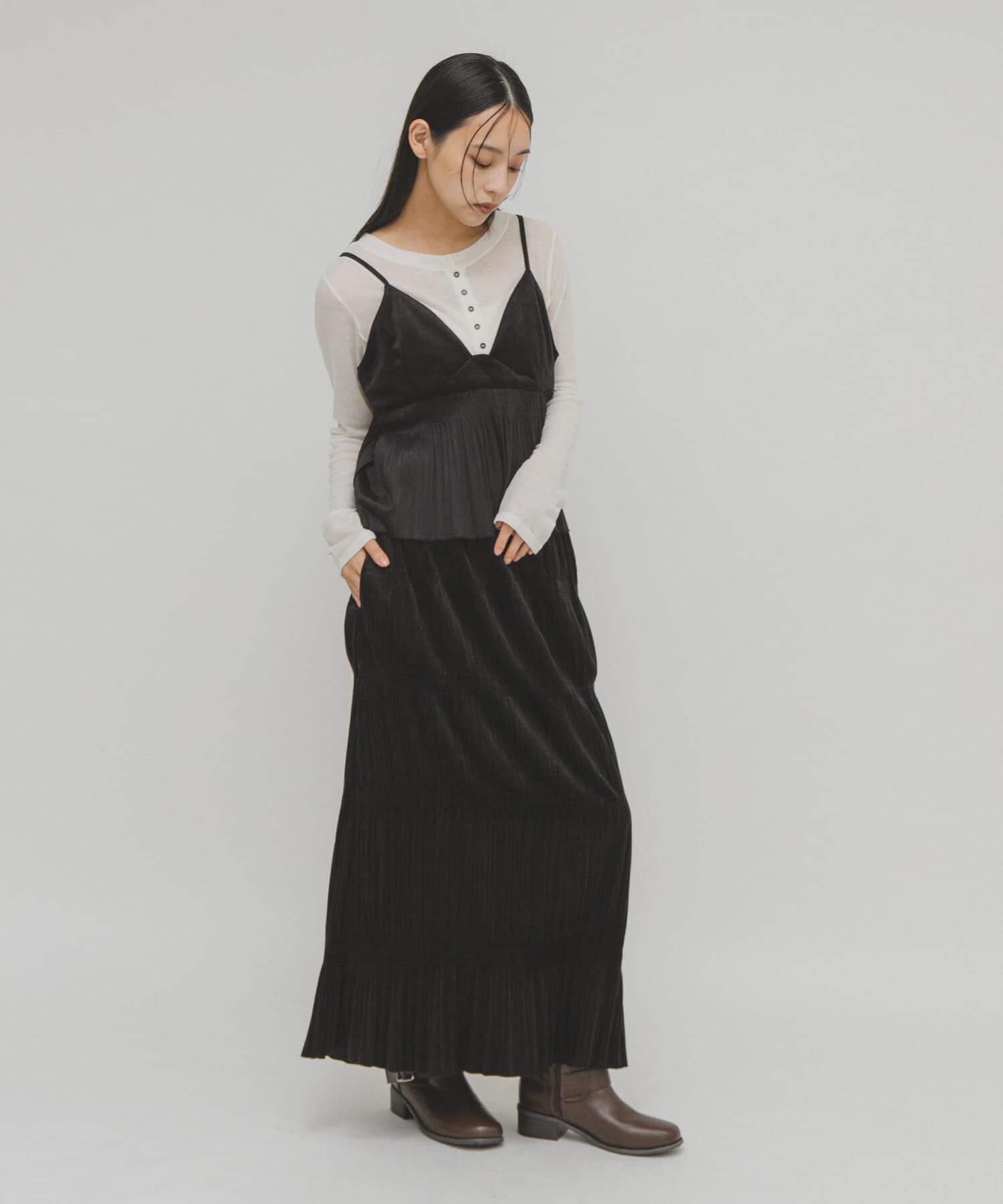  「マジョリカプリーツセパレートワンピース」|ワンピース|