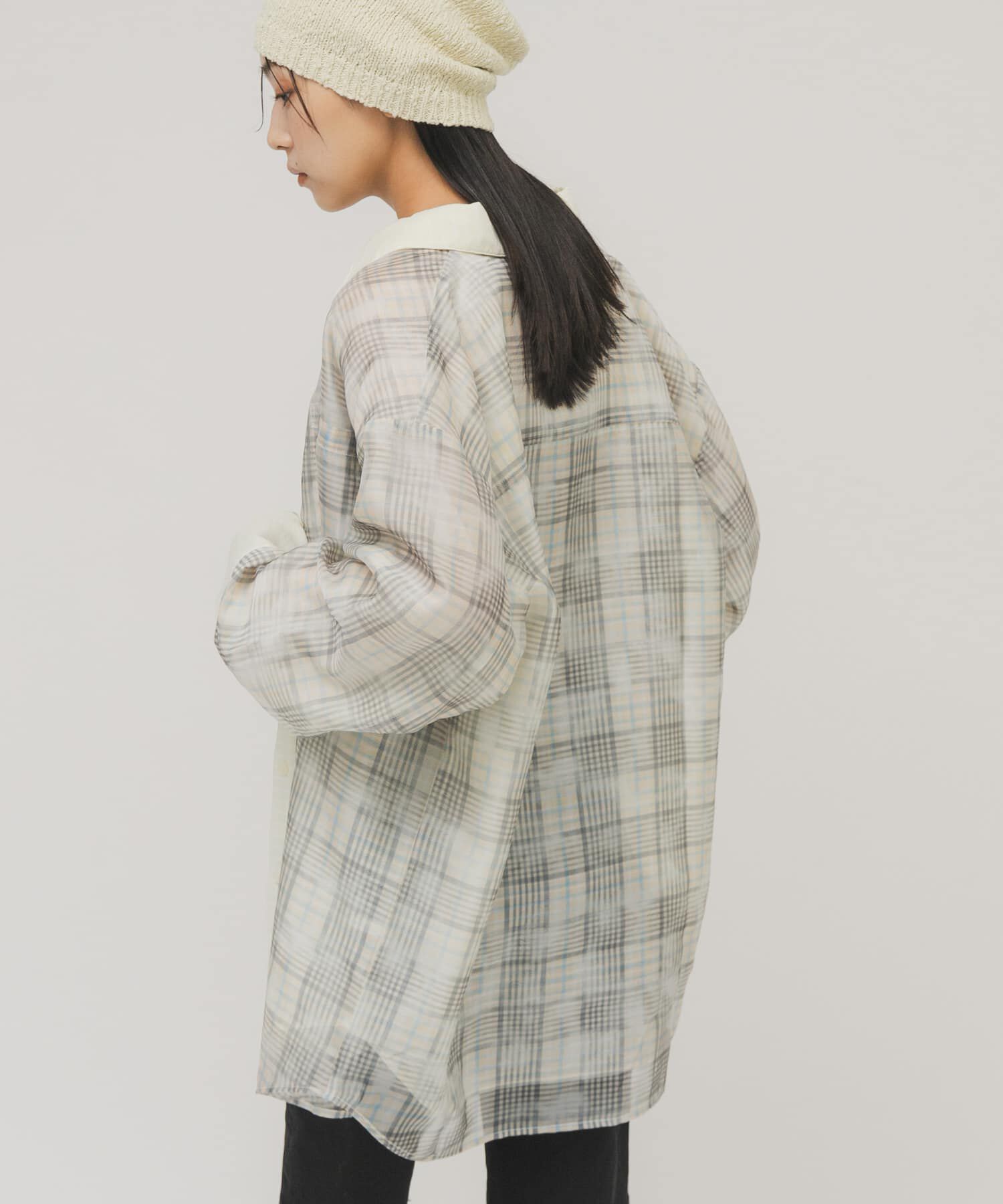  「シアーチェックレイヤードシャツ」|シャツ・ブラウス|