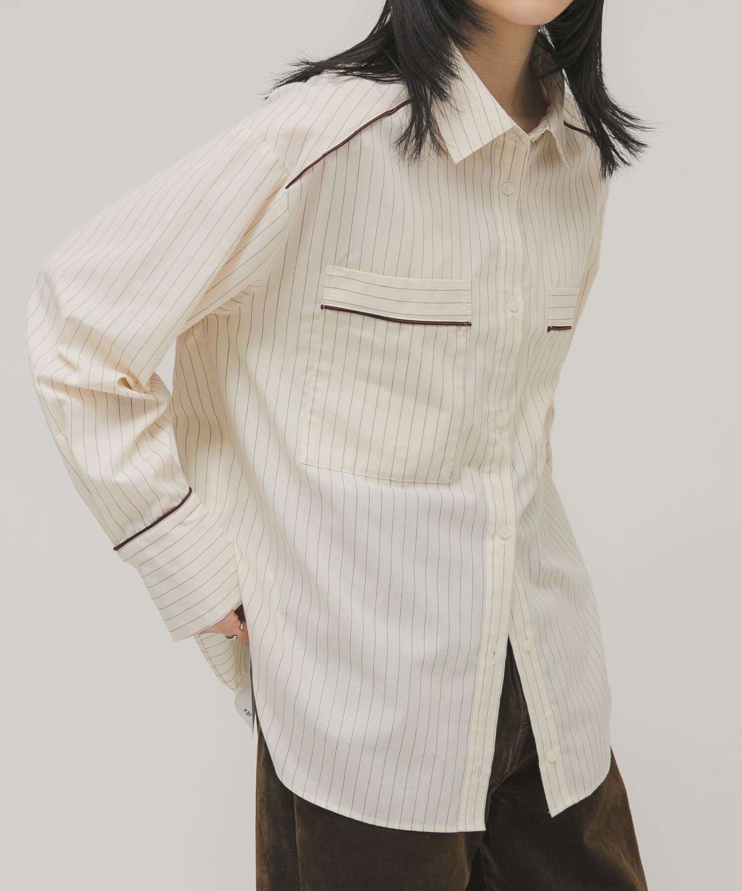  「ストライプBIGシャツ」|シャツ・ブラウス|