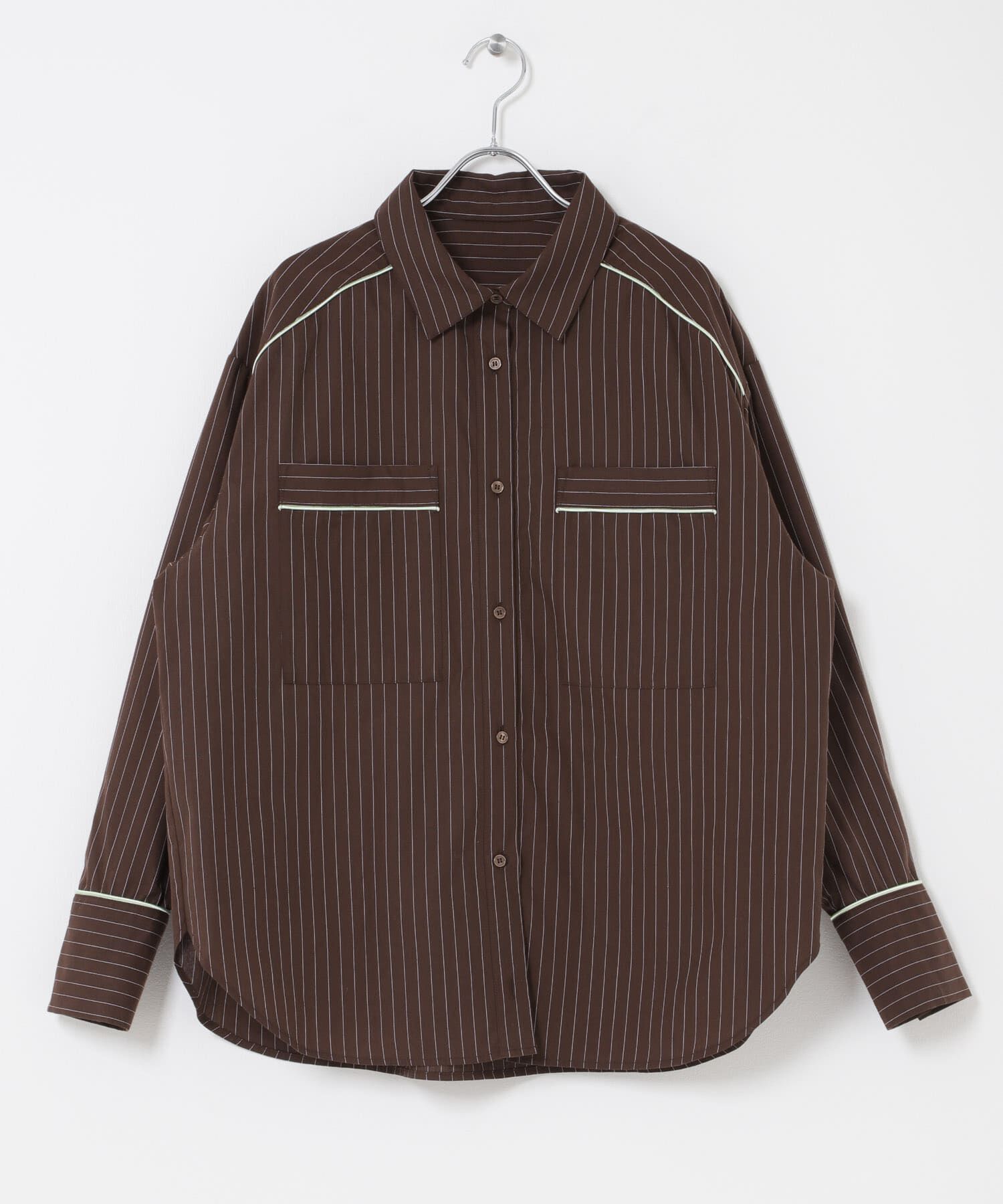  「ストライプBIGシャツ」|シャツ・ブラウス|
