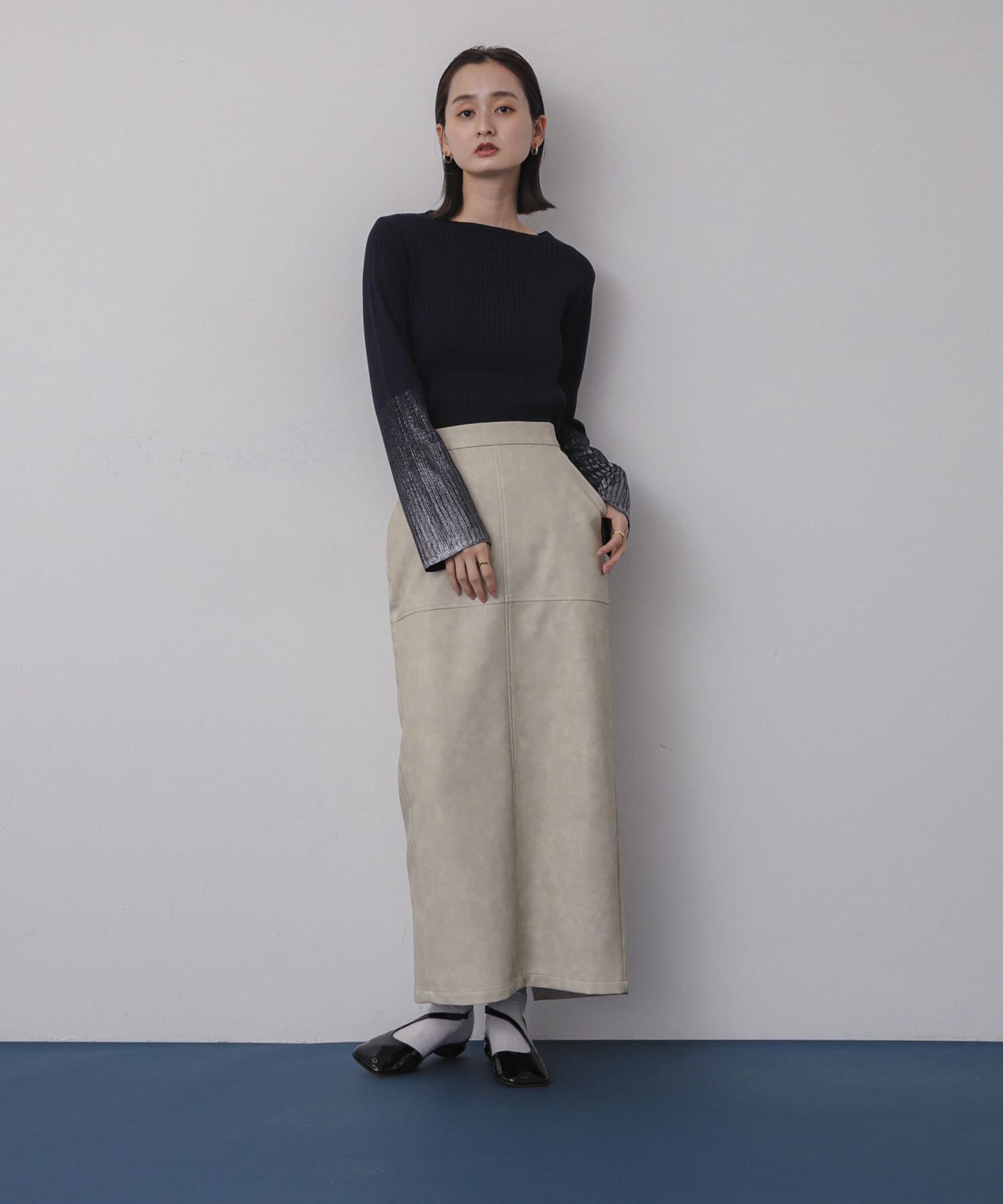 SENSE OF PLACE by URBAN RESEARCH「ヴィンテージレザーライクペンシルスカート」|スカート|