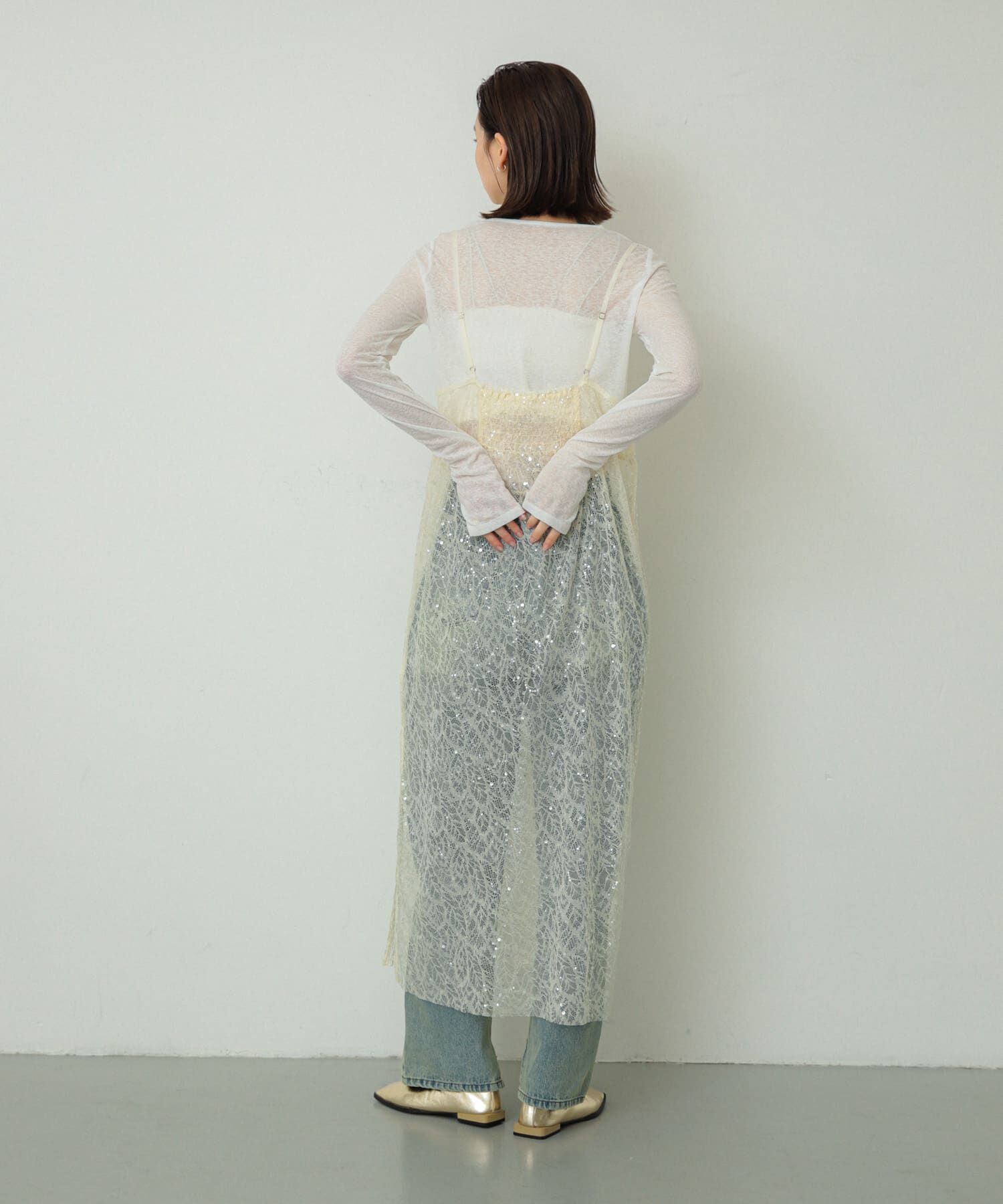 SENSE OF PLACE by URBAN RESEARCH「スパンコールキャミワンピース」|ワンピース|