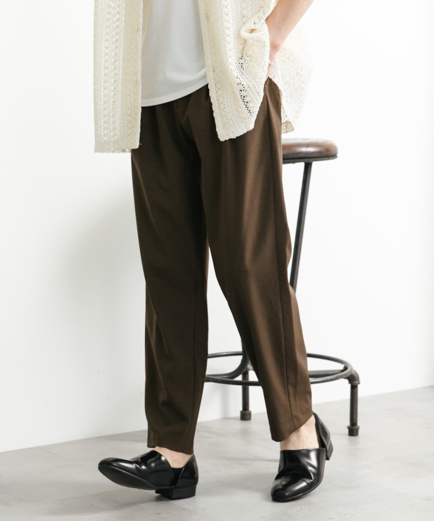 SENSE OF PLACE by URBAN RESEARCH「ダブルタックテーパードパンツ」|その他|ブラウン