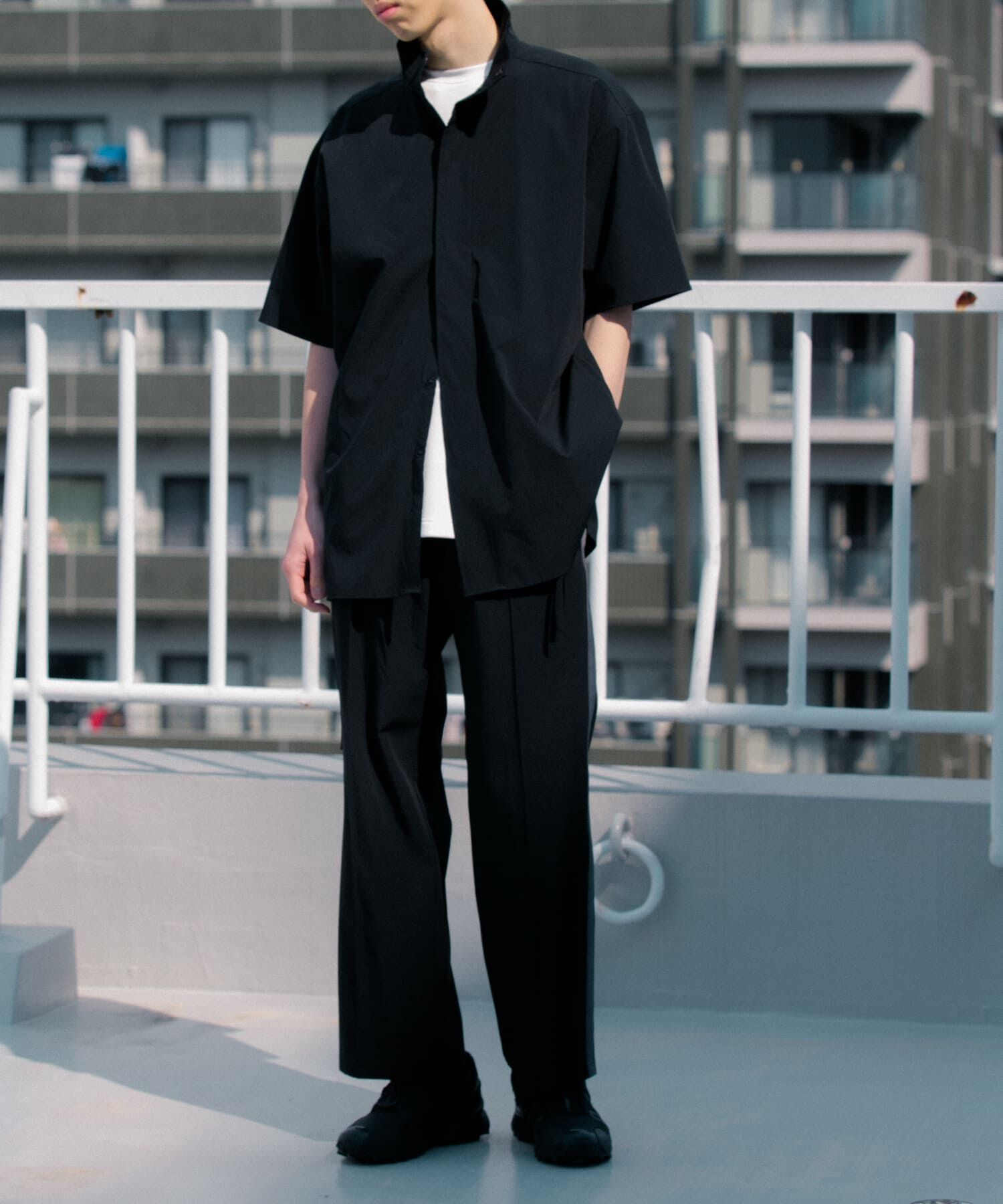 SENSE OF PLACE by URBAN RESEARCH「Uiscel　4wayストレッチサイドジップルーズシャツ」|シャツ・ブラウス|