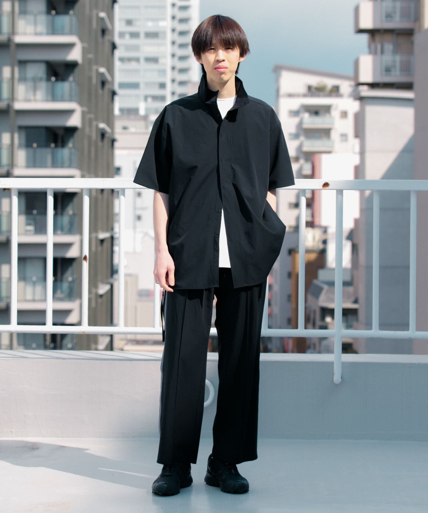 SENSE OF PLACE by URBAN RESEARCH「Uiscel　4wayストレッチサイドジップルーズシャツ」|シャツ・ブラウス|