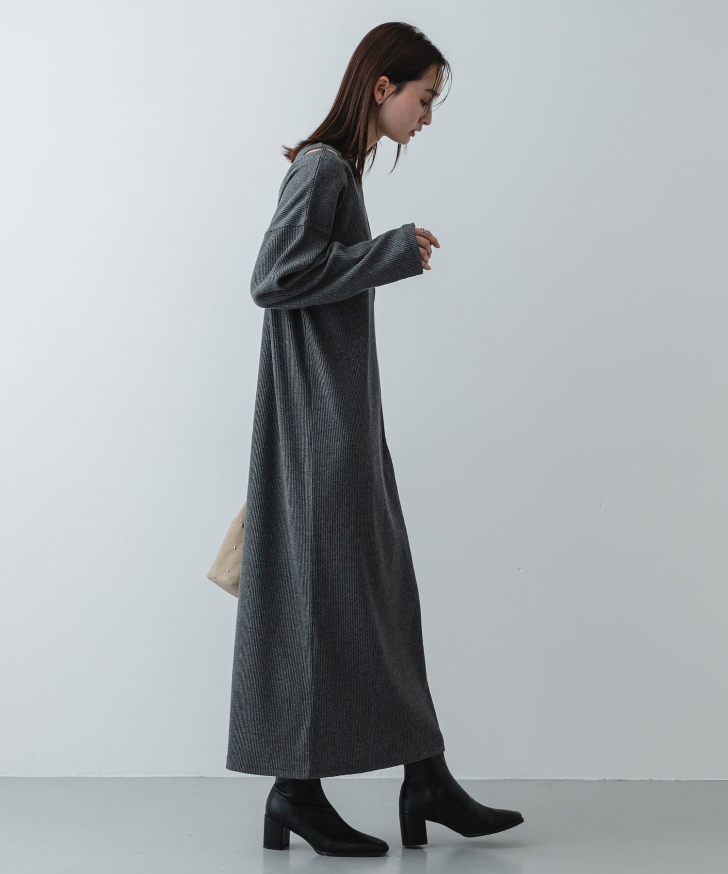 SENSE OF PLACE by URBAN RESEARCH「レイヤードネックリブワンピース」|ワンピース|