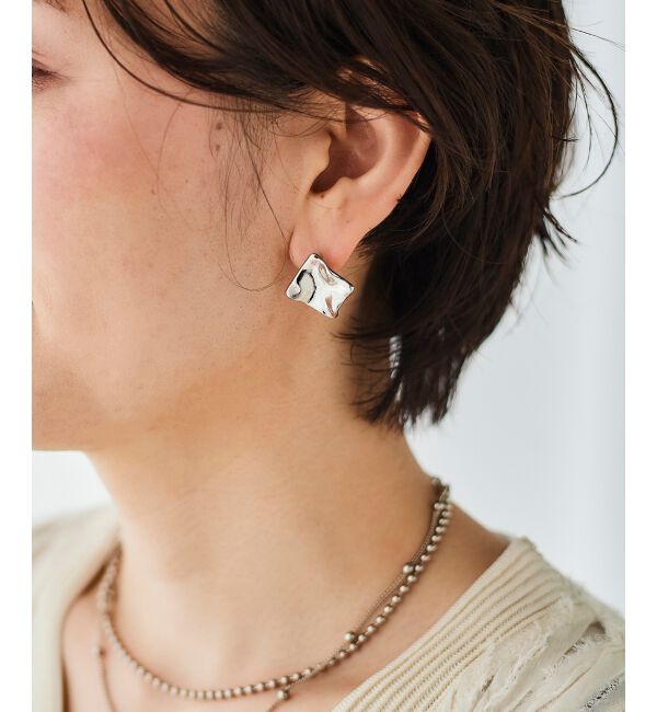 le.coeur blanc「ニュアンススクエアピアス」|ピアス|シルバー