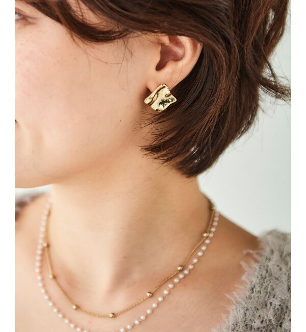 le.coeur blanc「ニュアンススクエアピアス」|ピアス|