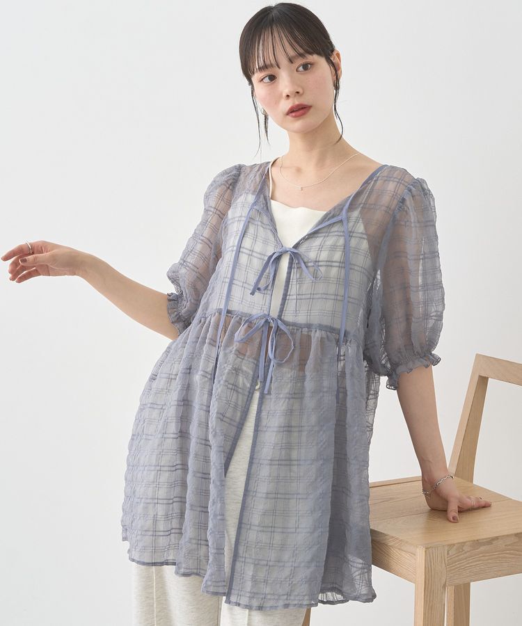 earth music&ecology「【WEB限定】シアーパフチュニック」|チュニック|