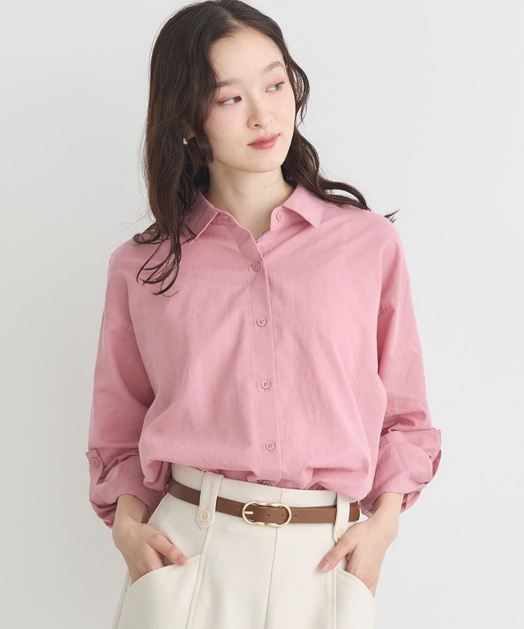 earth music&ecology「綿麻混ベーシックシャツ」|シャツ・ブラウス|