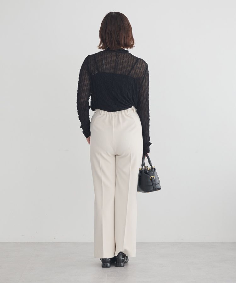 earth music&ecology「ハイネックシアーうねうねプルオーバー」|Tシャツ・カットソー|