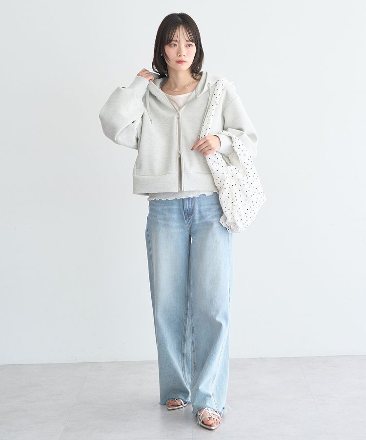 earth music&ecology「エアもちフーディブルゾン」|スウェット・ジャージ|