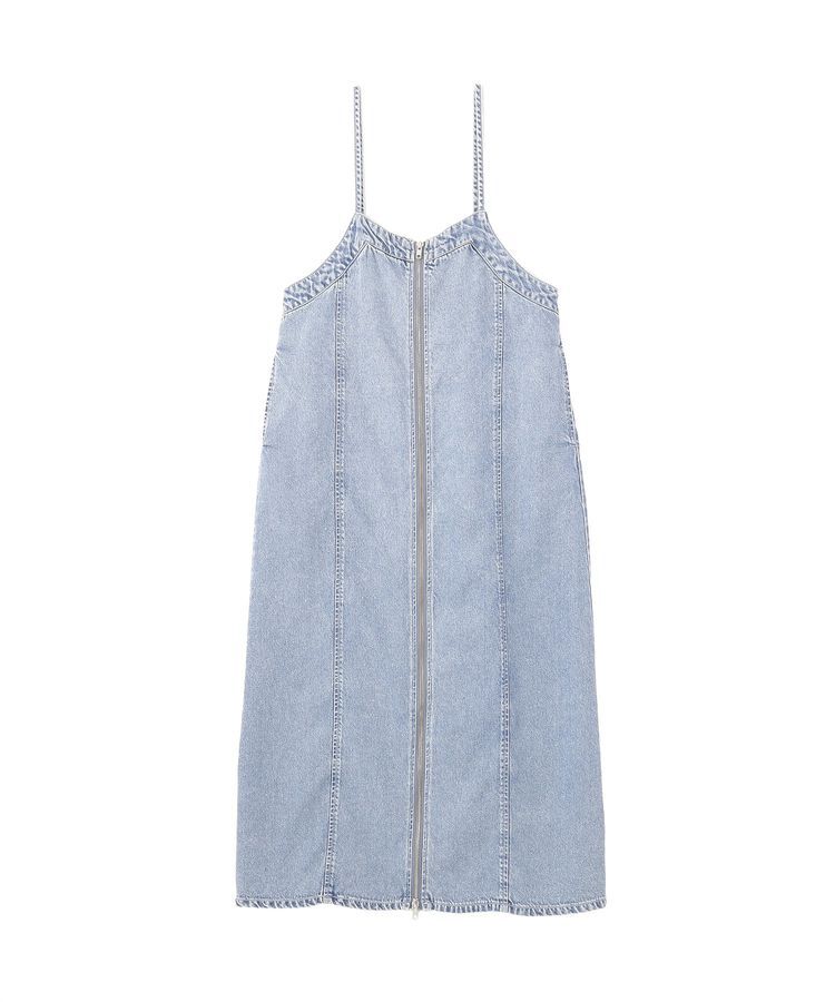 earth music&ecology「ダブルジップデニムキャミワンピース」|ワンピース|