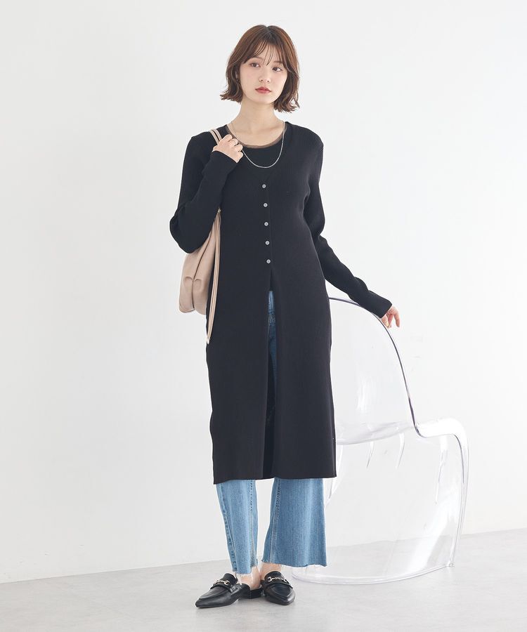 earth music&ecology「エッジチュールラメテレコタンクトップ」|インナー|