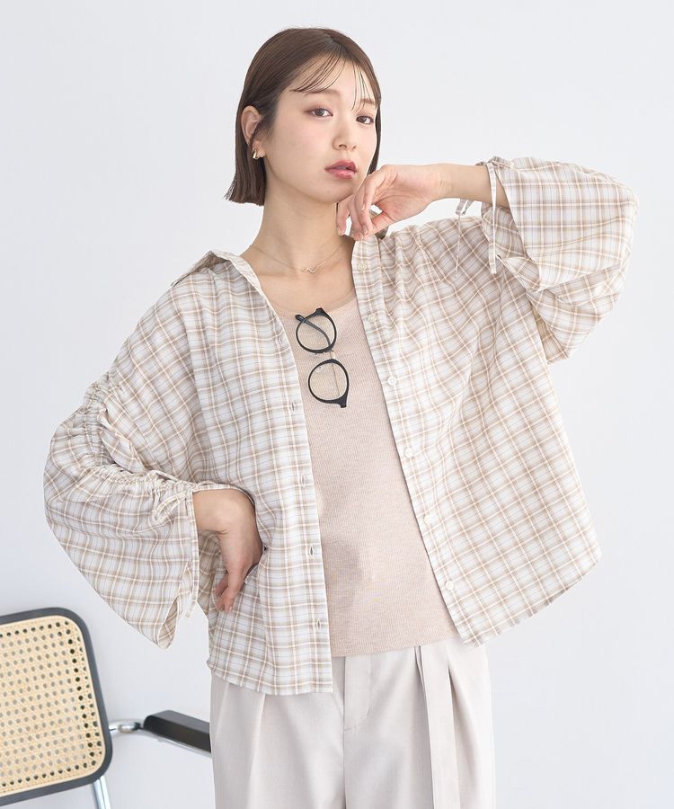 earth music&ecology「エッジチュールラメテレコタンクトップ」|インナー|