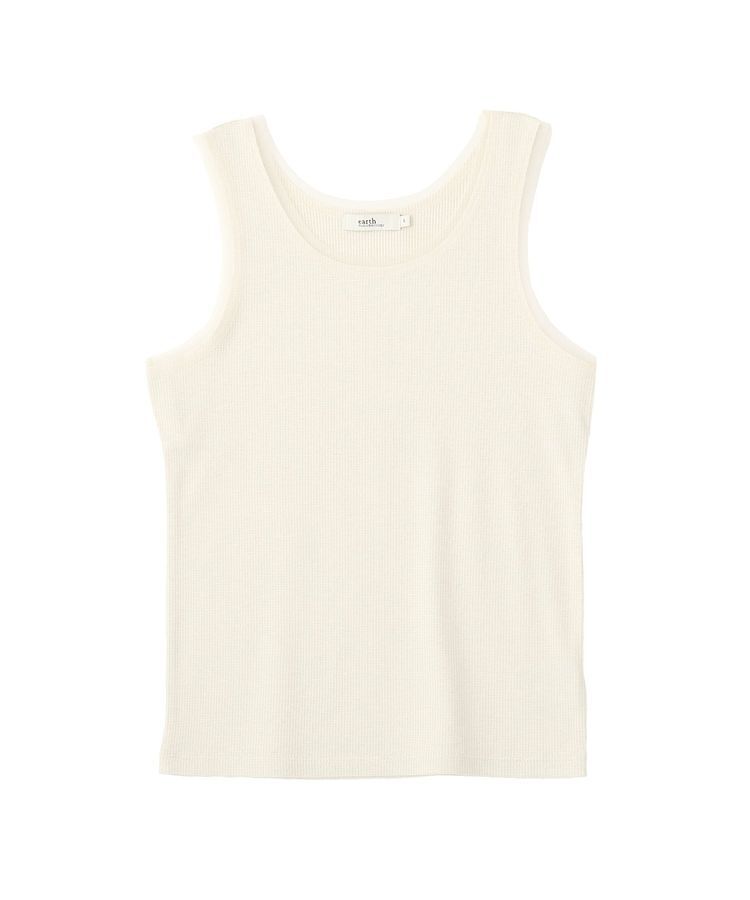 earth music&ecology「エッジチュールラメテレコタンクトップ」|インナー|
